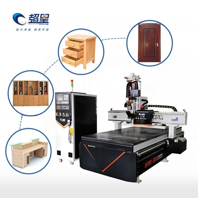 Disc CNC Woodworking Router Machine Automatic Tool Changing For Furniture Making